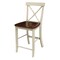 International Concepts X-Back Counter Height Stool, 24" Seat Height, Antiqued Almond/Espresso S12-6132 - alternate 1